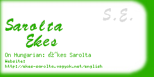 sarolta ekes business card